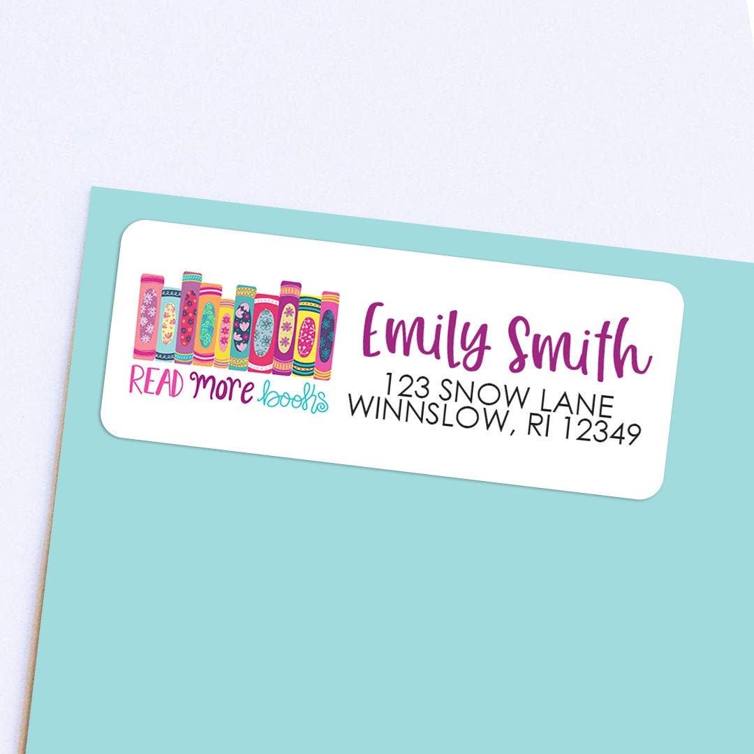 Read More Books Address Labels - Bookish Address Labels - Return ...