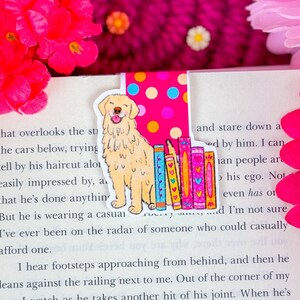 Yellow Lab Dog Magnetic Bookmark - Book Lover Magnetic Bookmark - Bookish - Dog Bookmark - Dog Mom