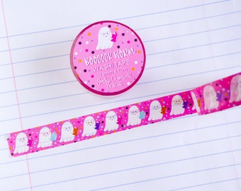 Cinta washi fantasma de Bookworm - 1 rollo de cinta washi - Cinta decorativa - Cinta para bullet journal - Washi de libros