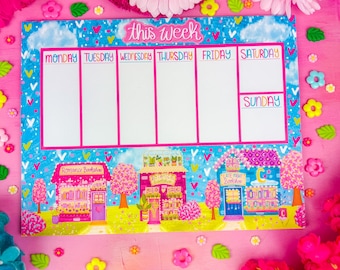 Bookshop Avenue Weekly Planner Notepad 8.5" x 11"
