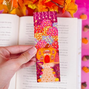 Pumpkin Library Bookmark - Fall Bookmark