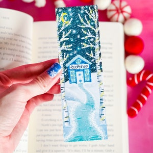 Path to a Winter Bookshop Bookmark - Matte Bookmark - Cute Bookmark