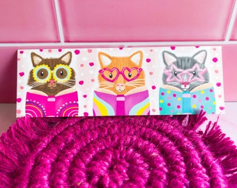 Reading Cats Bookmark - Matte Bookmark - Cute Bookmark - Book Lover - Cat Mom