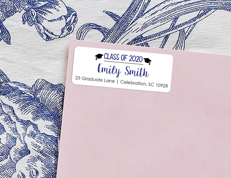 Graduation Address Labels Graduation Announcement Grad Etsy