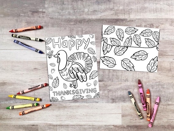 Printable Thanksgiving Card Coloring Thanksgiving Card