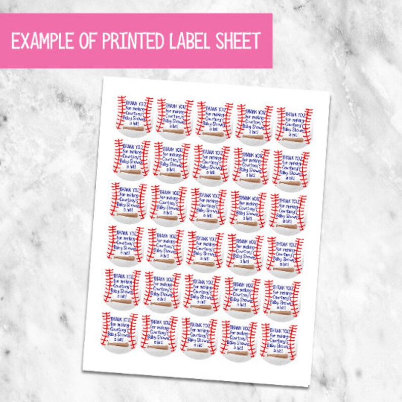 Baby Shower Sheet of 30 Labels Baseball Baby Shower Sanitizer Labels Baby Boy Sanitizer Labels Sanitizer Favor Stickers