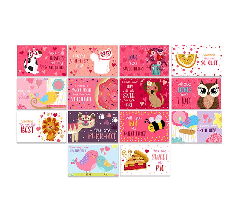Valentine Lunchbox Notizen Fur Kinder Lunchbox Notizen Etsy