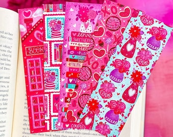 Ensemble ou individuel de marque-pages Be Mine - Marque-page mignon - Librairie de la Saint-Valentin - Marque-pages de la Saint-Valentin