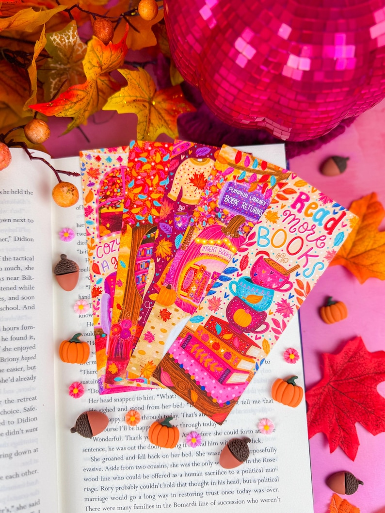 Cozy Autumn Chapters Bookmark Set or Individual - Etsy