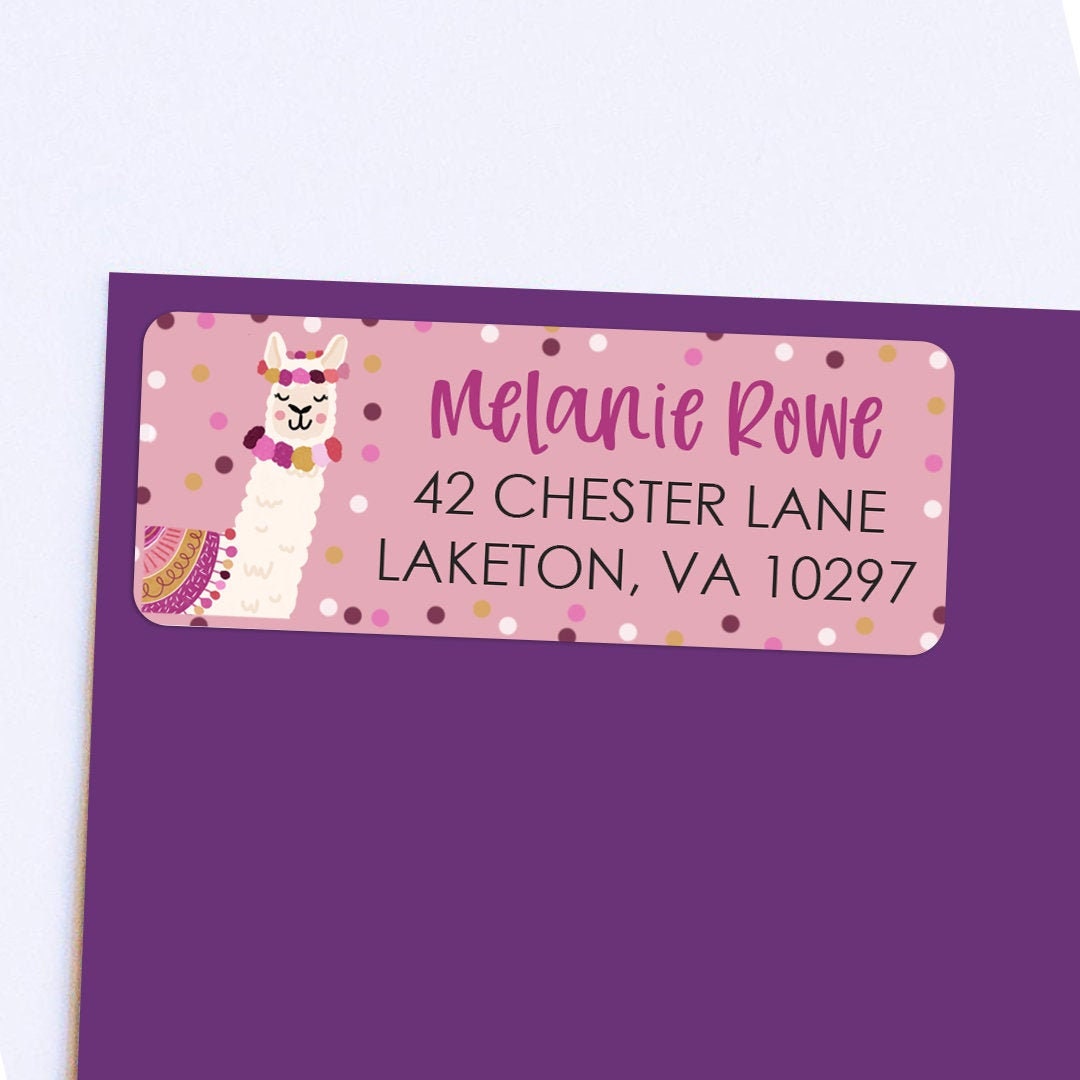 Llama Address Labels Return Address Labels Return Address