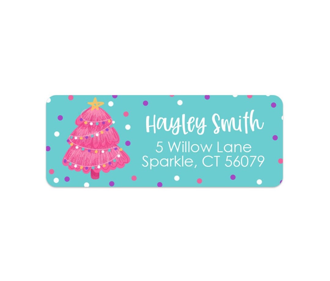 Christmas Address Labels Return Address Label Personalized Christmas