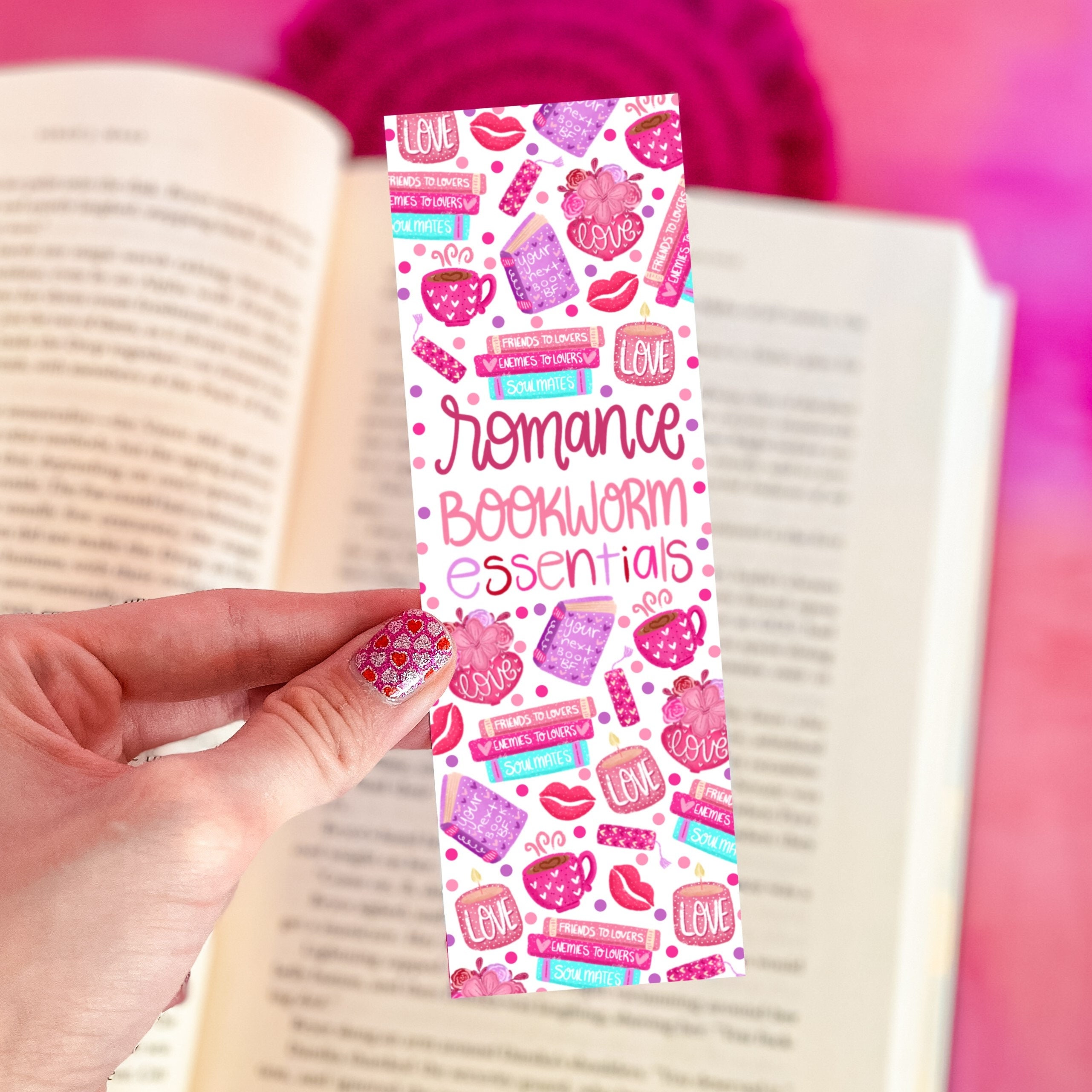 Buy Romance Bookworm Essentials Bookmark Matte Bookmark Cute