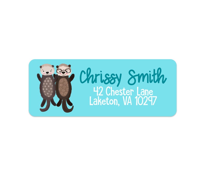 Otter Address Labels Kids Address Labels Kids Return Etsy