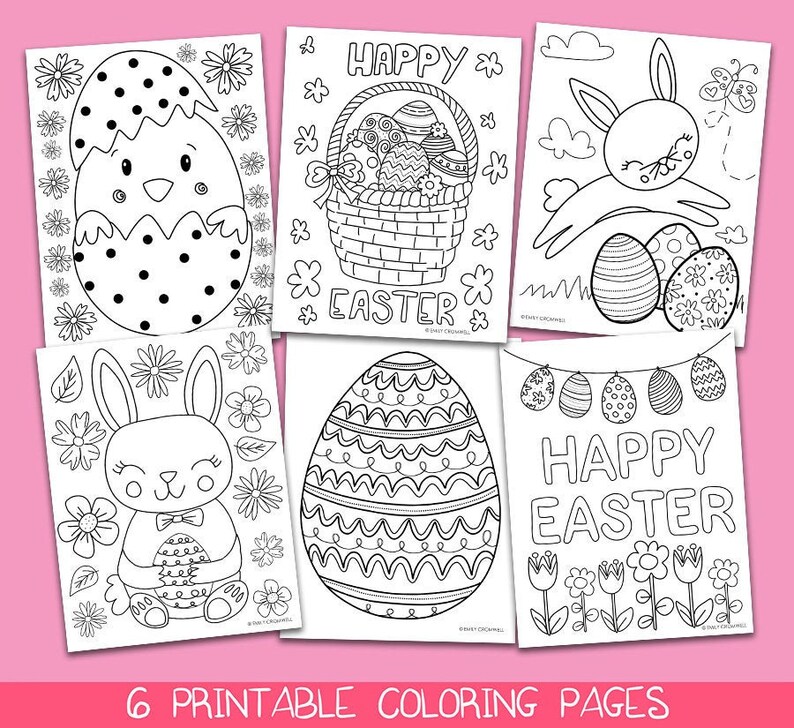 Easter Coloring Pages Printable Coloring Pages Easter Kids Etsy Australia