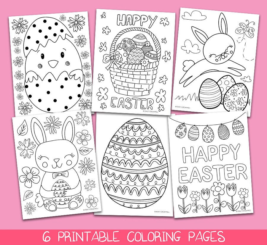 Easter Coloring Pages Printable Coloring Pages Easter Kids Etsy