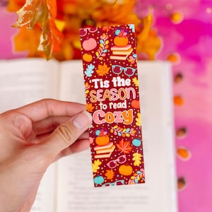 Tis the Season to Read Cozy Bookmark - Fall Bookmark