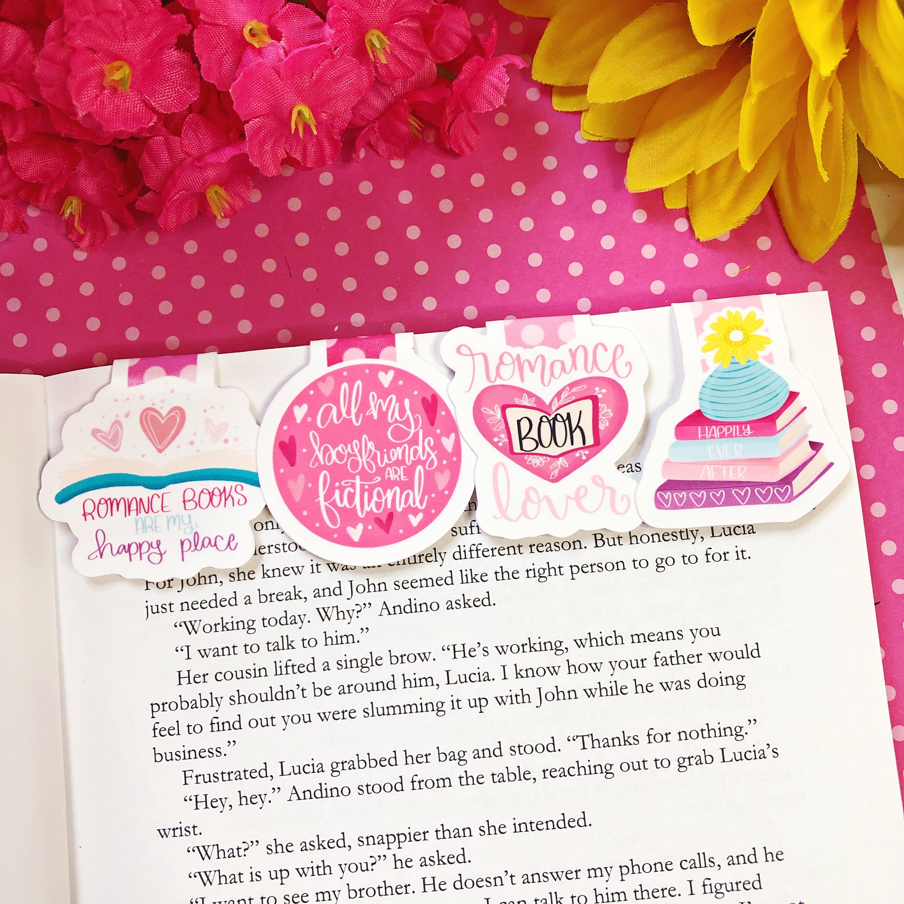 Romance Book Lover Bookmark Set Bookish Etsy