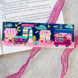 Late Night Book Fair Festival at Book Lovers Lane Bookmark - Matte Bookmark - Cute Bookmark - Celestial Bookmark