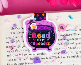 Read More Books Cauldron Magnetic Bookmark - Magnetic Bookmark - Halloween Bookmark