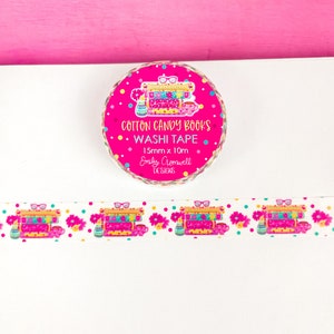 Cotton Candy Books Washi Tape - 1 Roll Washi Tape - Decorative Tape - Bullet Journal Tape - Bookish Washi