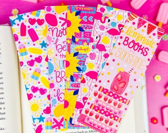 Sweet Summer Bookmark Set or Individual - Cute Bookmarks