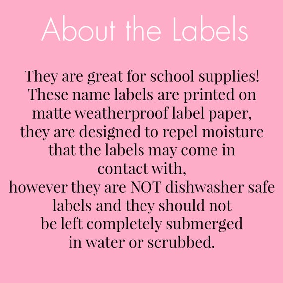 Waterproof Name Label, Ballet Label, Kids Name Sticker, School Labels,  Ballet Stickers, Kids Labels, Ballerina Name Labels, Camp Labels 