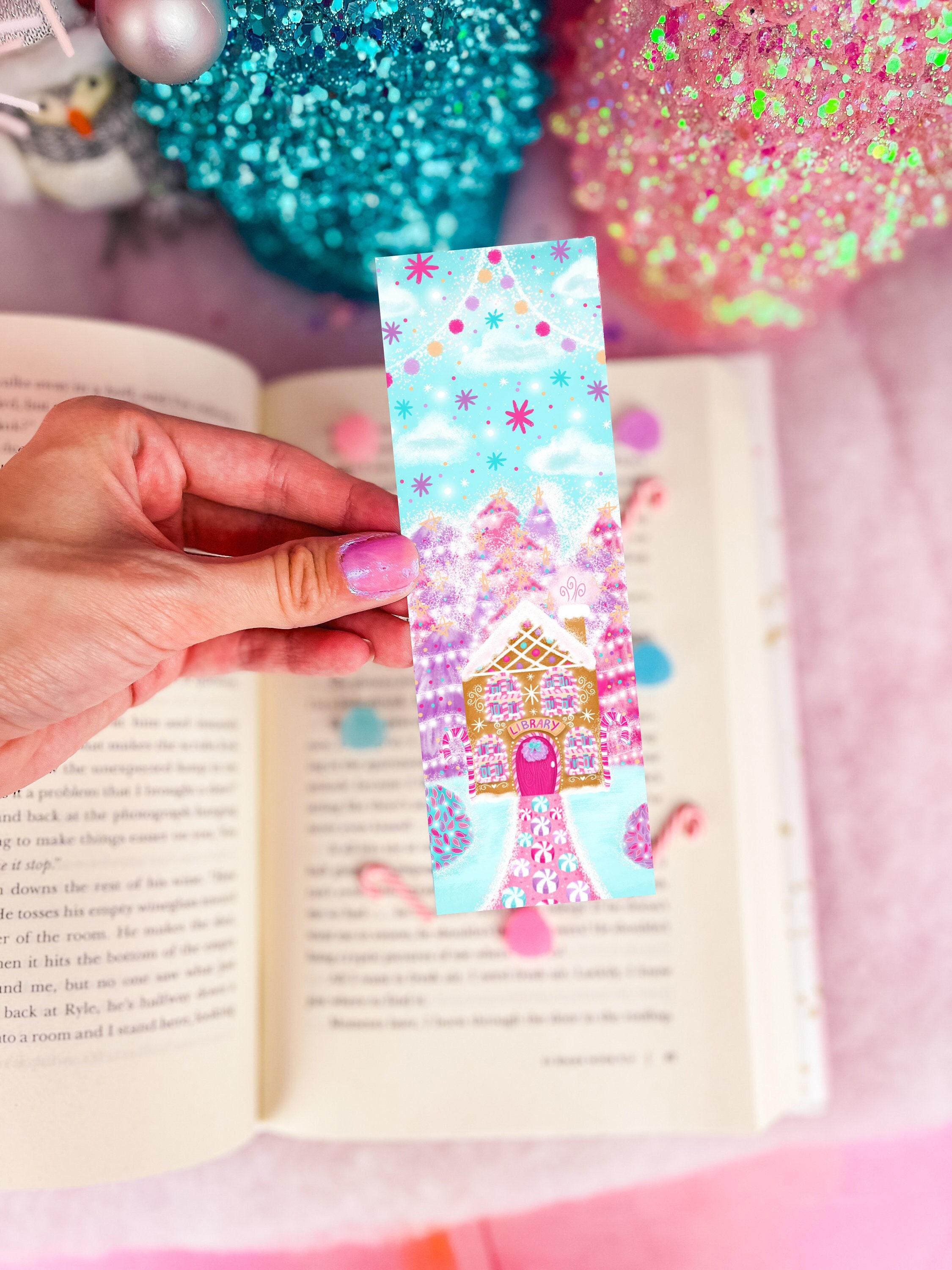 Gingerbread Library Bookmark - Cute Bookmark - Etsy