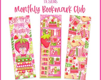 Monthly Bookmark Club, April Theme: Strawberry Library Days