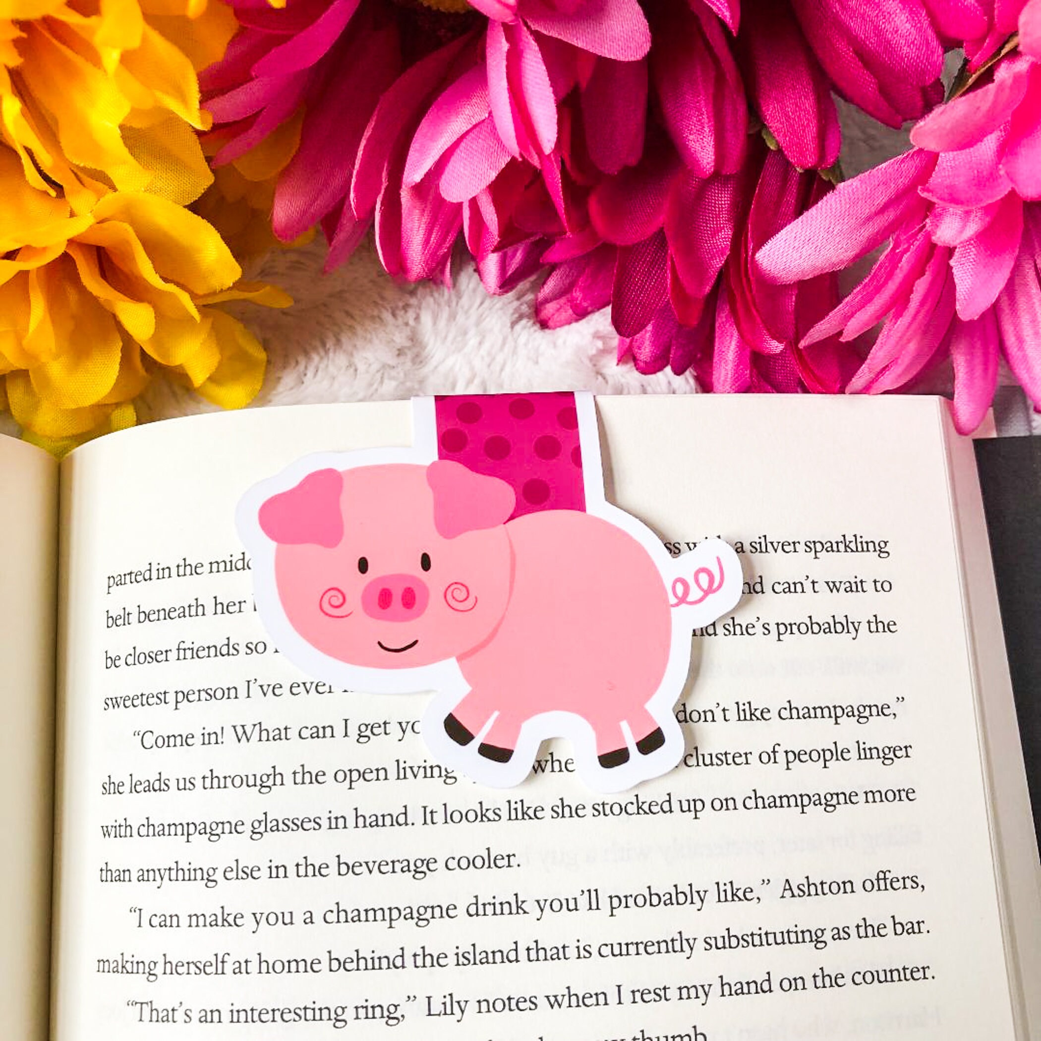 Pig Magnetic Bookmark Kids Magnetic Bookmark Bookmarks for | Etsy