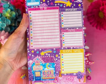 Late Night Bookshop at Bookshop Avenue® Daily Planner Notepad 5.5" x 8.5"