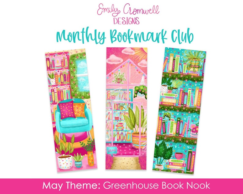 Monthly Bookmark Club, May Theme: Greenhouse Book Nook image 1