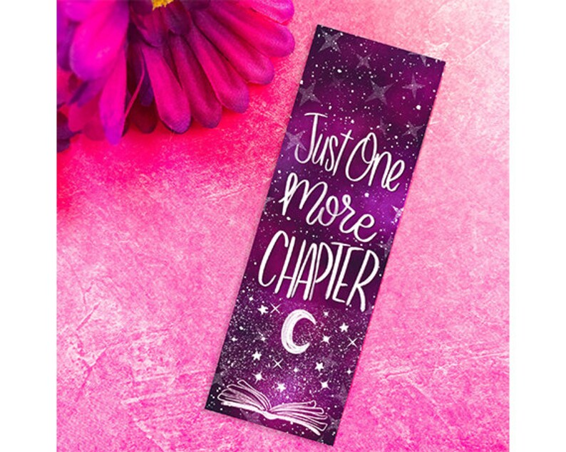 Just One More Chapter Celestial Bookmark Astronomy Bookmark Etsy