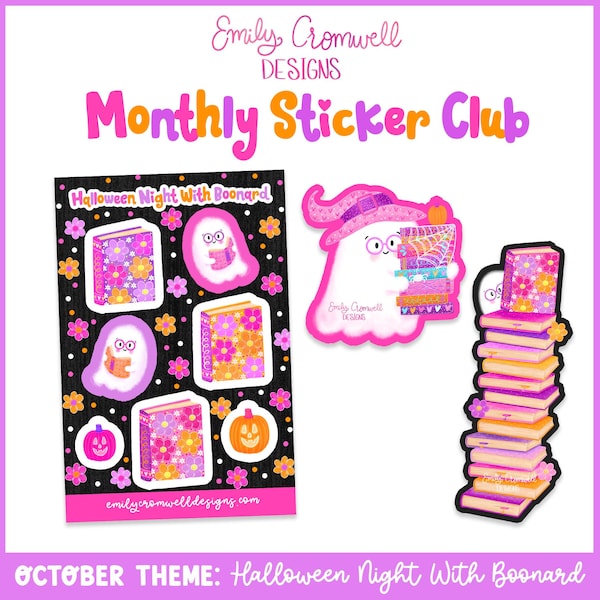 Monthly Sticker Club, October Theme: Halloween Night With Boonard