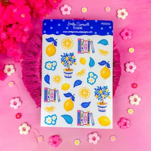 Stickers agenda Été en Grèce PS0034, Stickers Bullet Journal, Stickers littéraires, Stickers Bookstagram