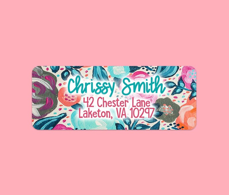 Floral Return Address Labels Pretty Address Labels Cute Etsy