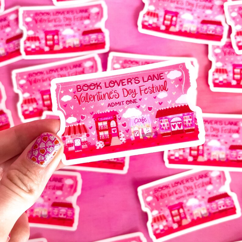 Book Lover's Lane Valentine's Day Festival Admission Ticket Clear Vinyl