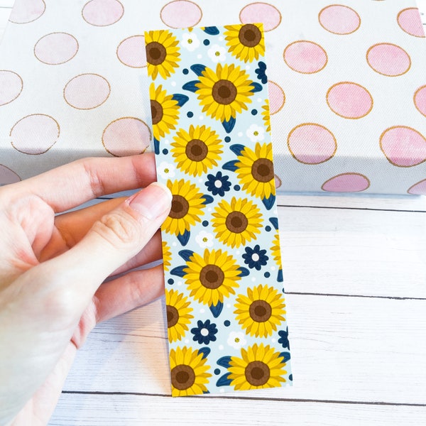 Sunflower Bookmark - Summer Bookmark - Matte Bookmark - Illustrated Bookmark