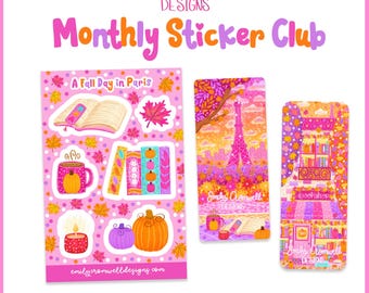 Monthly Sticker Club, September Theme: A Fall Day in Paris