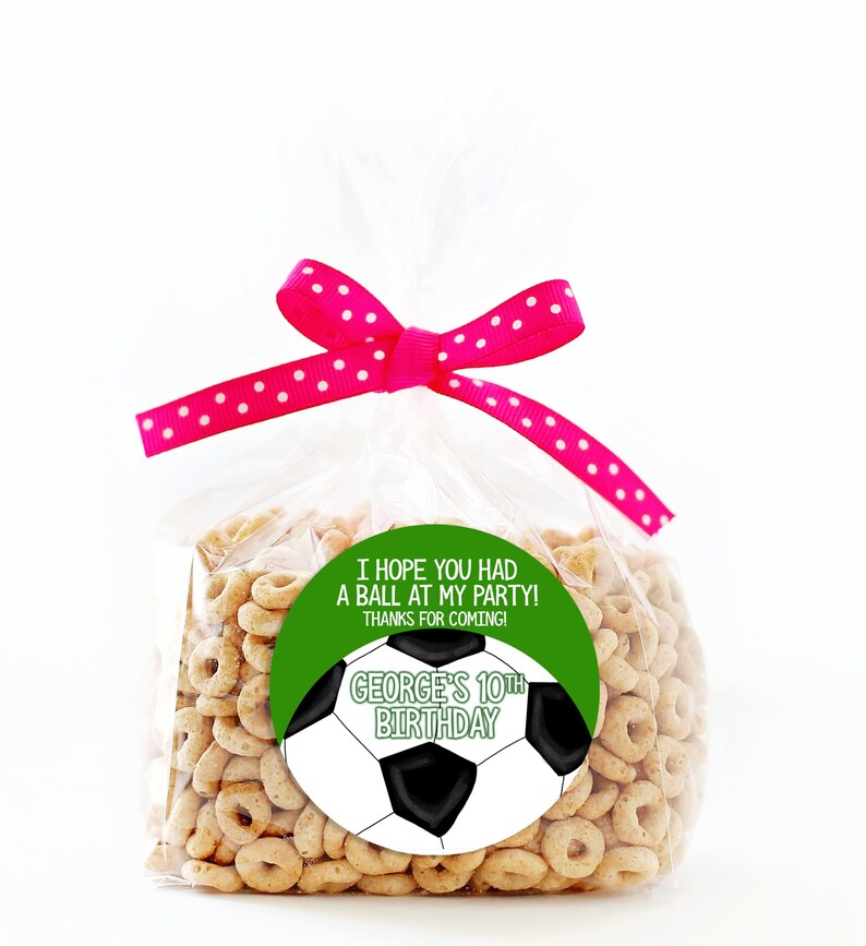 Soccer Birthday Stickers Sports Birthday Favor Stickers Etsy