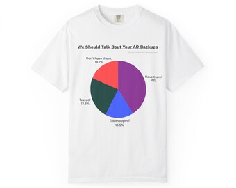 We Should Talk About Your AD Backups Pie Chart T-shirt