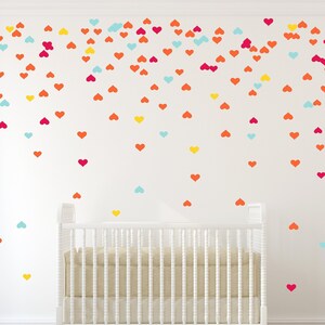 336-Pack Multicolor Hearts Wall Stickers - Removable Vinyl Decals For Kids Room, Nursery Decor - View #6