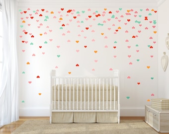 Colorful Hearts decals / Heart Wall Decal / Rainbow hearts / wall decal / wall decals / Heart Wall Decor / Heart Decor / colorful kids room