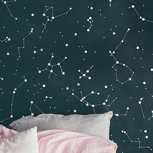 Constellation Wall Art Decals - Astronomy Zodiac Vinyl Stickers for Home Decor