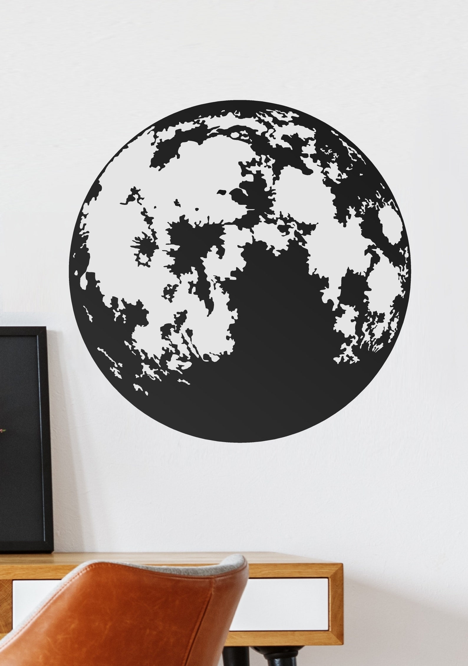 Large Moon Wall Decal Moon Stickers Bohemian Decor Etsy