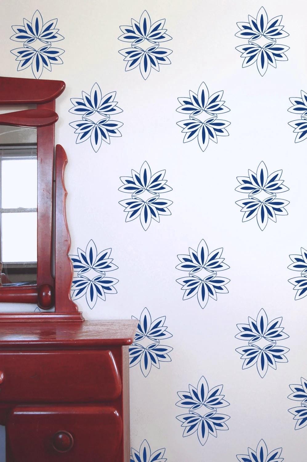 Art Deco Wallpaper Style Decals - Removable Wall Decal Stickers for ...