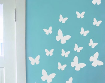 Set of 34 Butterfly decal in varying sizes - Butterfly wall decals butterfly nursery wall decal sticker