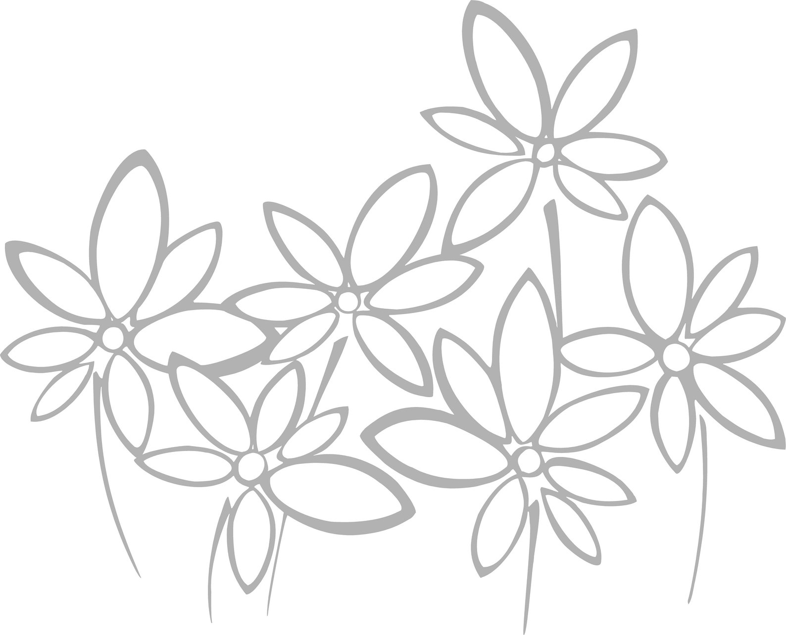 Flower Garden Wall Decals Flower Decals Flower Stickers Etsy