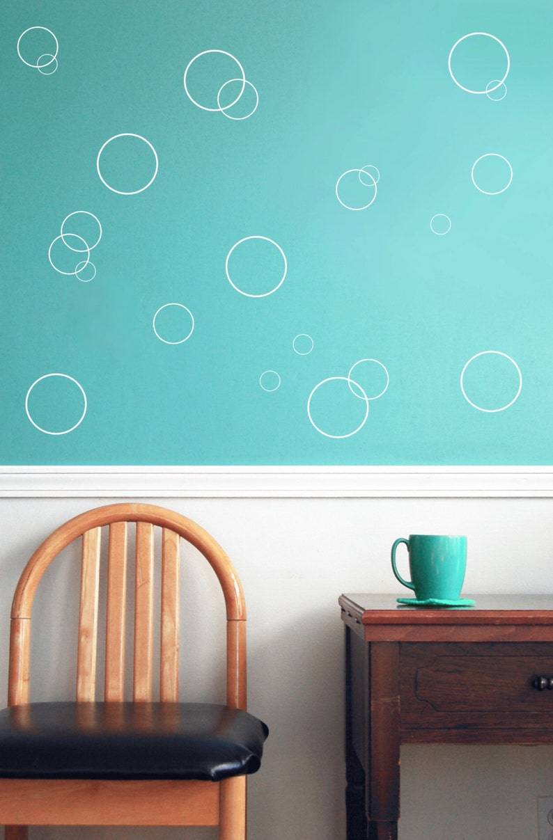 Vinyl dot Circle wall decals bubble decals fish bubbles Etsy