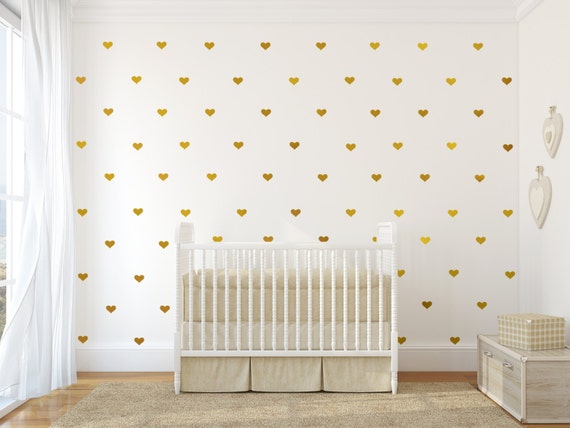 wall decal wall sticker nursery art gold wall decals wall | etsy