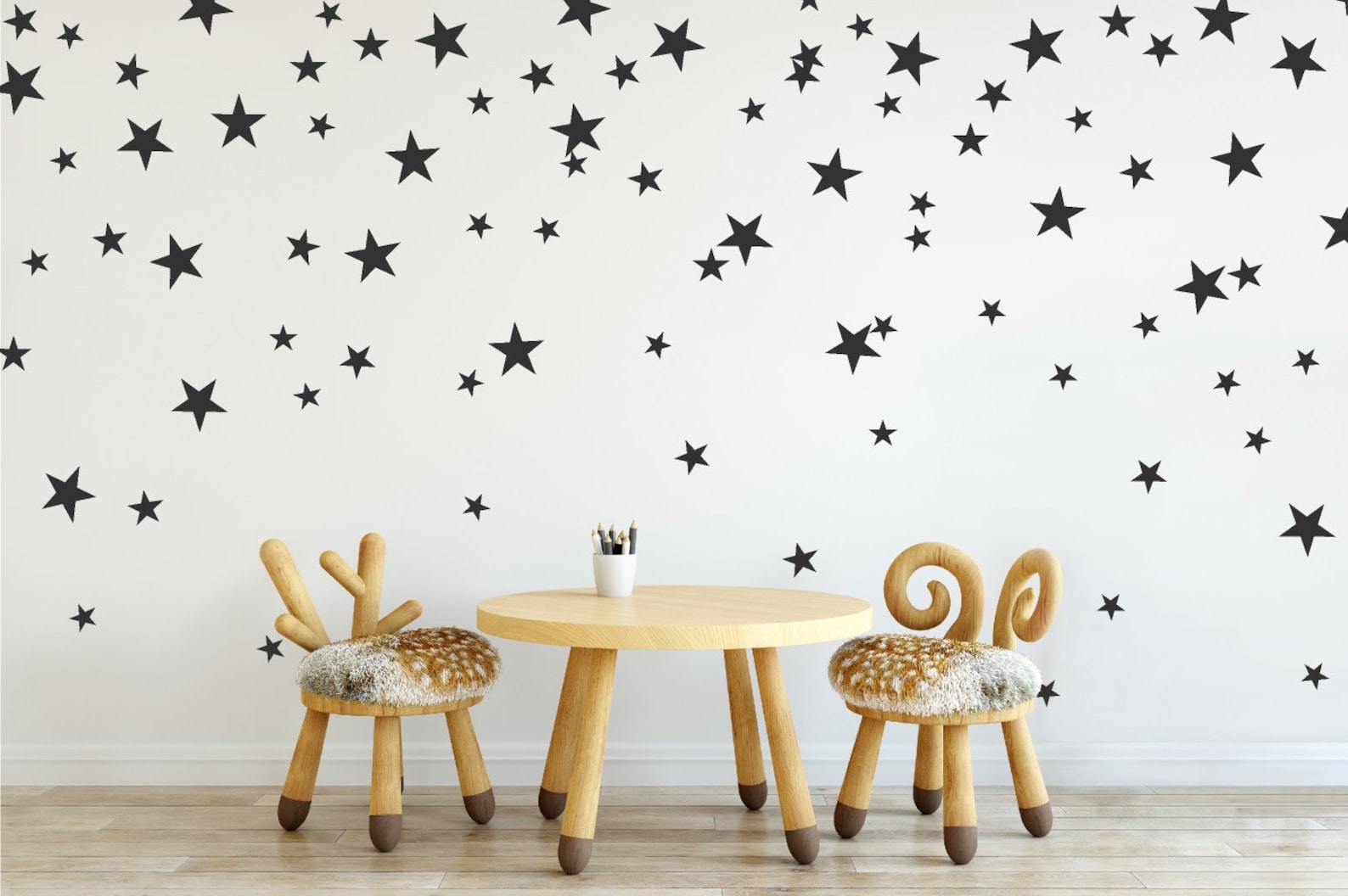 Gold Stars Wall Decal for Nursery Decor Kids Wall Decals Etsy UK